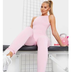 Pink fitted bodysuit